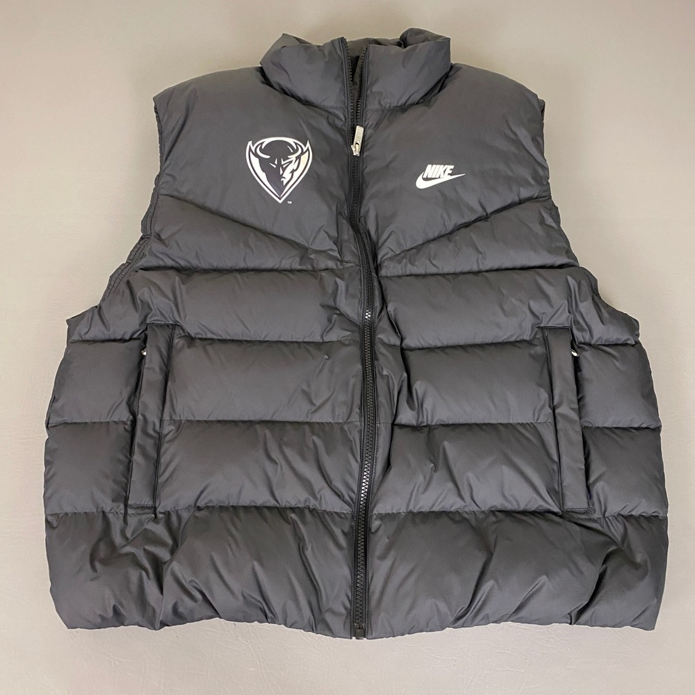 Depaul Blue Demon Nike Therma-FIT Down Puffer Vest Men's Size Large Black